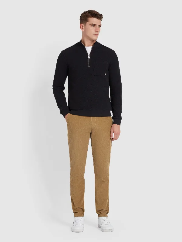 Elm Slim Fit Cord Trousers In Beige