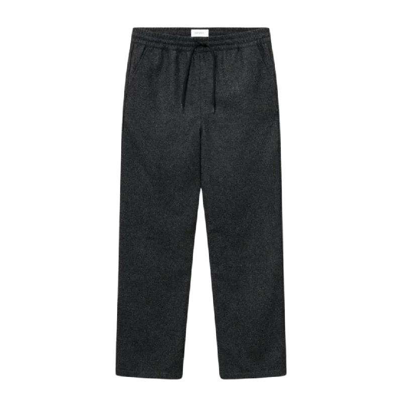 Houston Wool Drawstring Pants - Charcoal