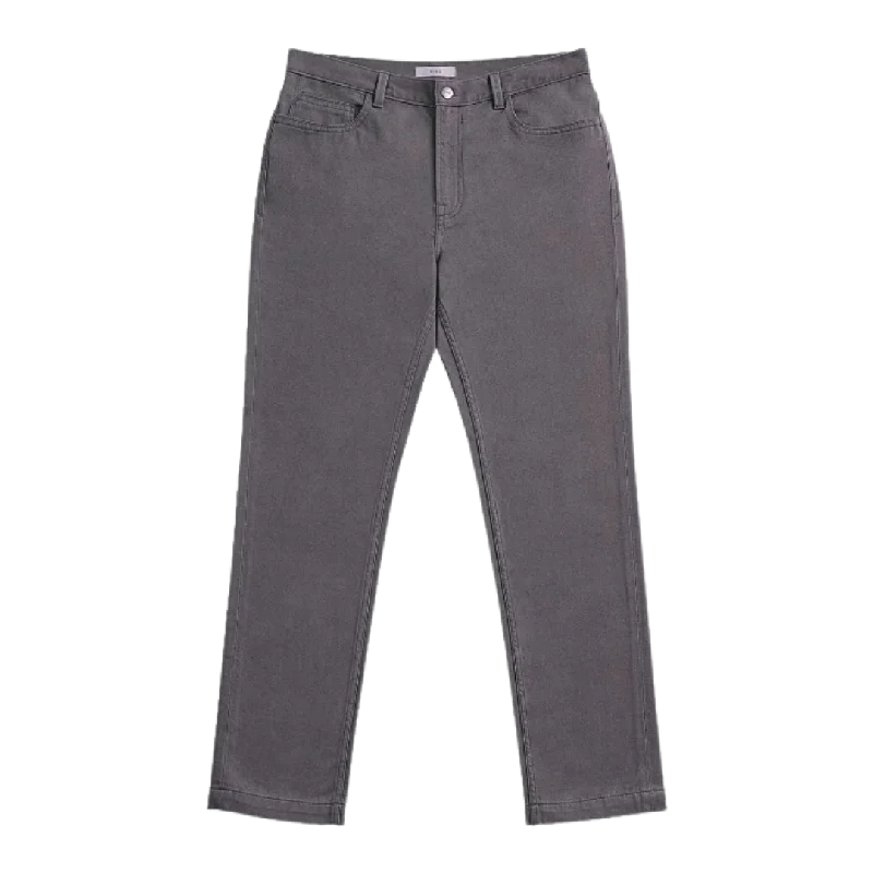 Houstons Peached Sateen 5-Pocket Chino - Forged Iron