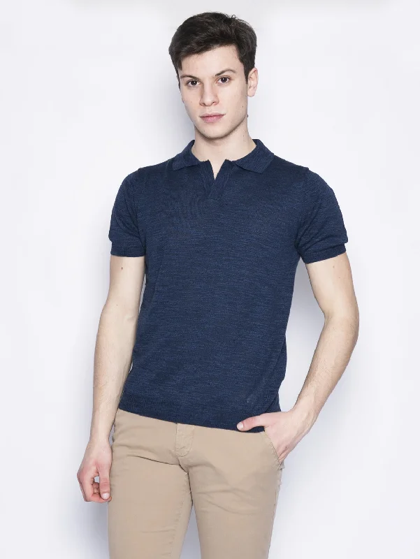 Polo in misto cotone Blu