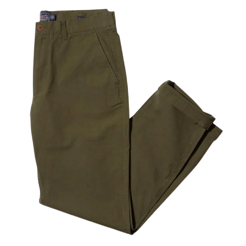 Mercer Cotton Officer Pants - Dark Olive