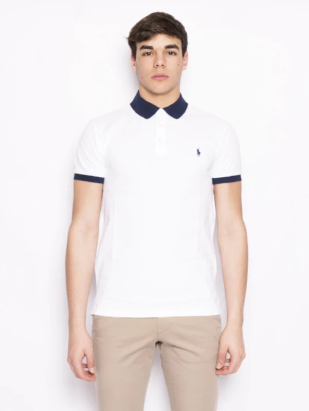 Polo Slim fit tricolore Bianco / Blu