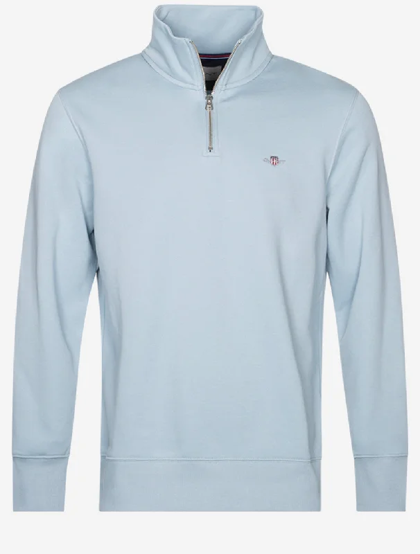 Regular Fit Shield Half Zip Sweat Stormy Sea