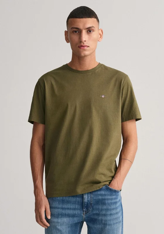 Gant Shield Crew Neck T-Shirt, Juniper Green