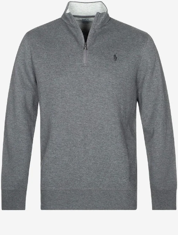 Double Knit Half Zip Jersey Grey