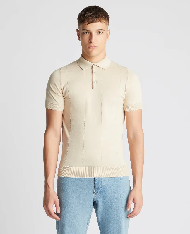 Knitted Cotton Short-Sleeve Polo