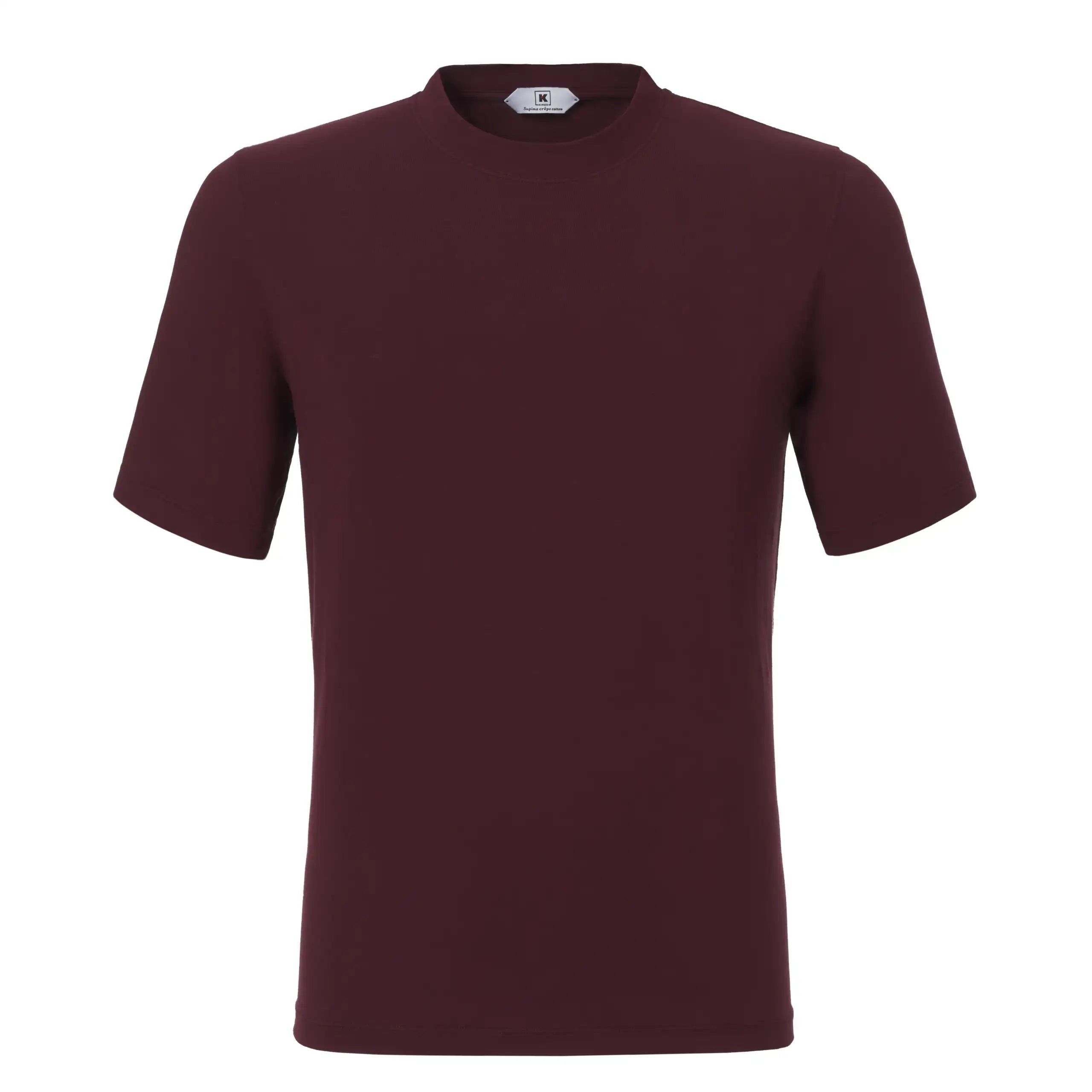 Stretch-Cotton T-Shirt in Bordeaux