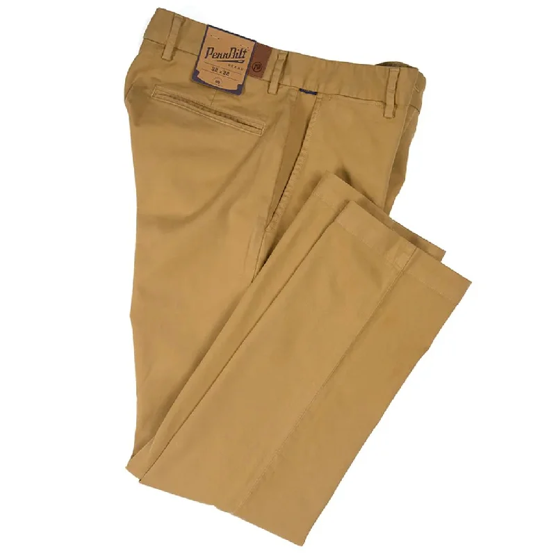 The Plainsman Tapered Leg Khakis in Dark Khaki by Pennbilt