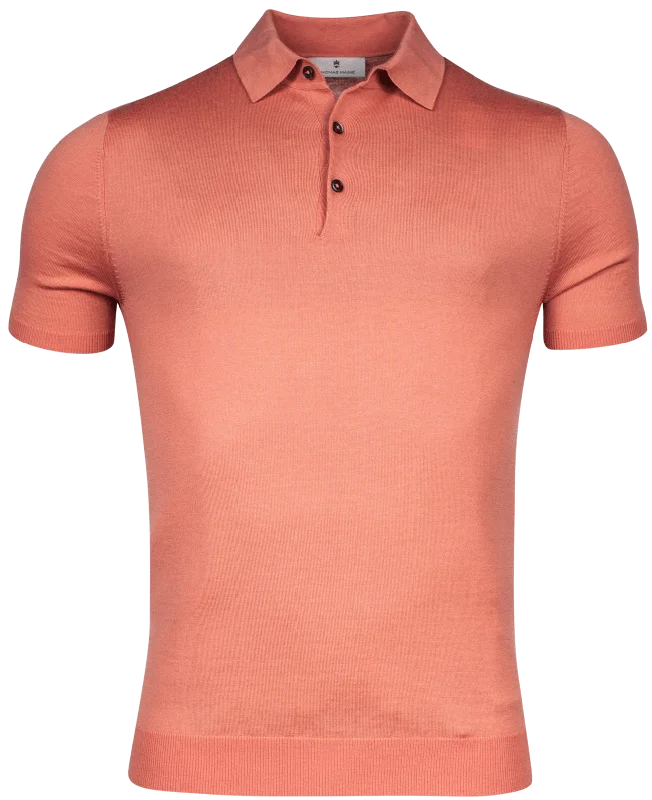 ID24441-Thomas Maine Coral Merino Polo