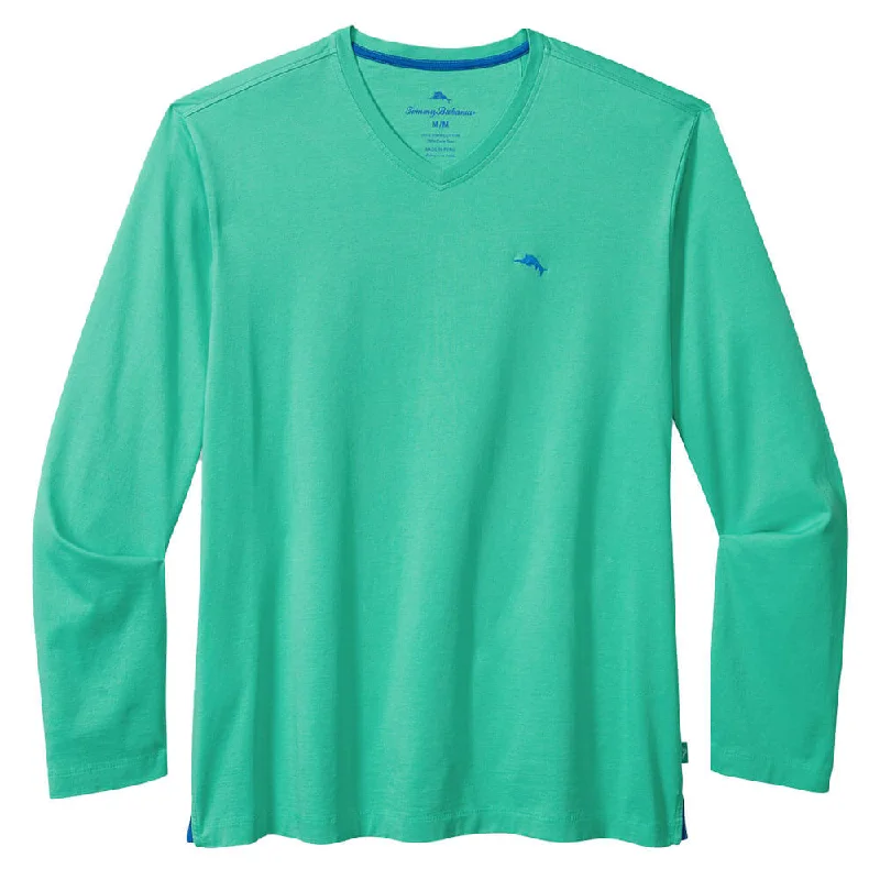 Tommy Bahama Bali Skyline V-Neck Long Sleeve T-Shirt - Kohala Teal