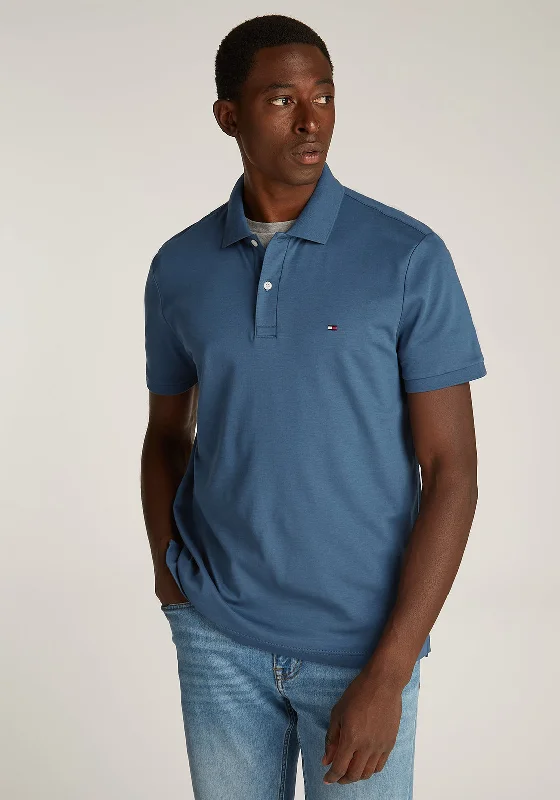 Tommy Hilfiger Liquid Cotton Polo Shirt, Petrol Blue