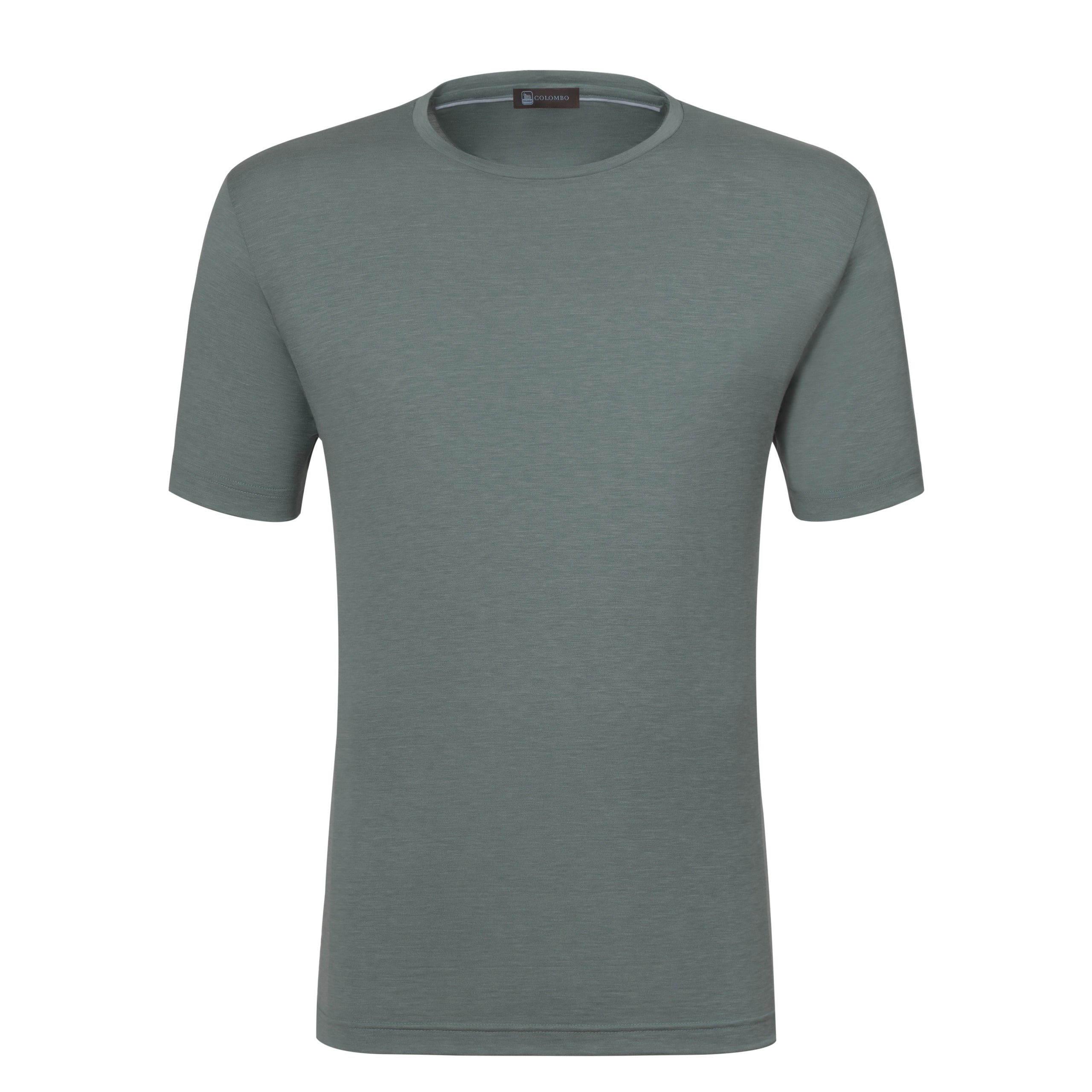 Silk-Blend T-Shirt Sweater in Sage Green