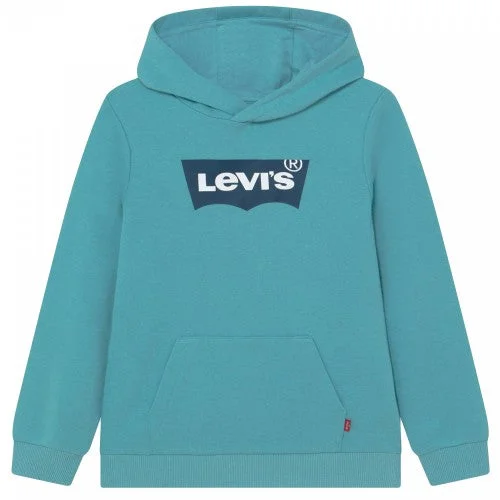 Levi Kids Batwing Screenprint Hoodie Aqua