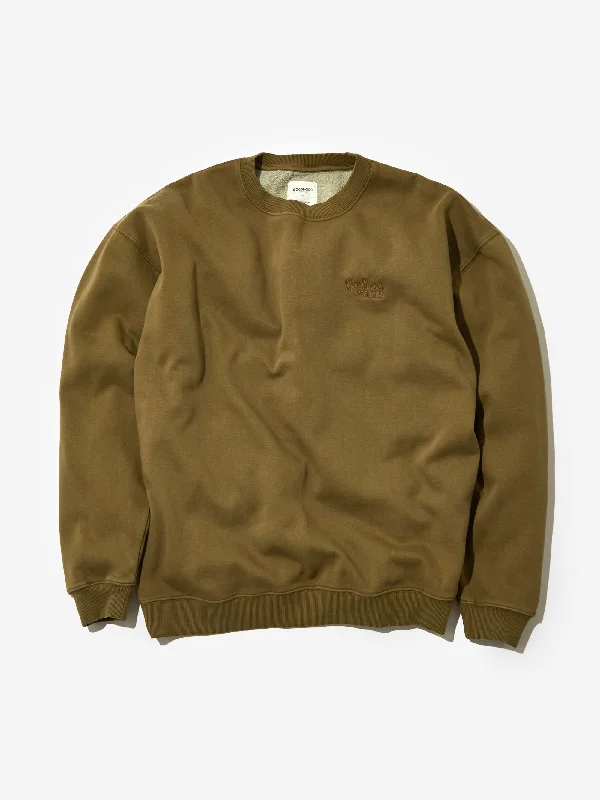 Goodhood Worldwide Basic Crew Sweat - Olive