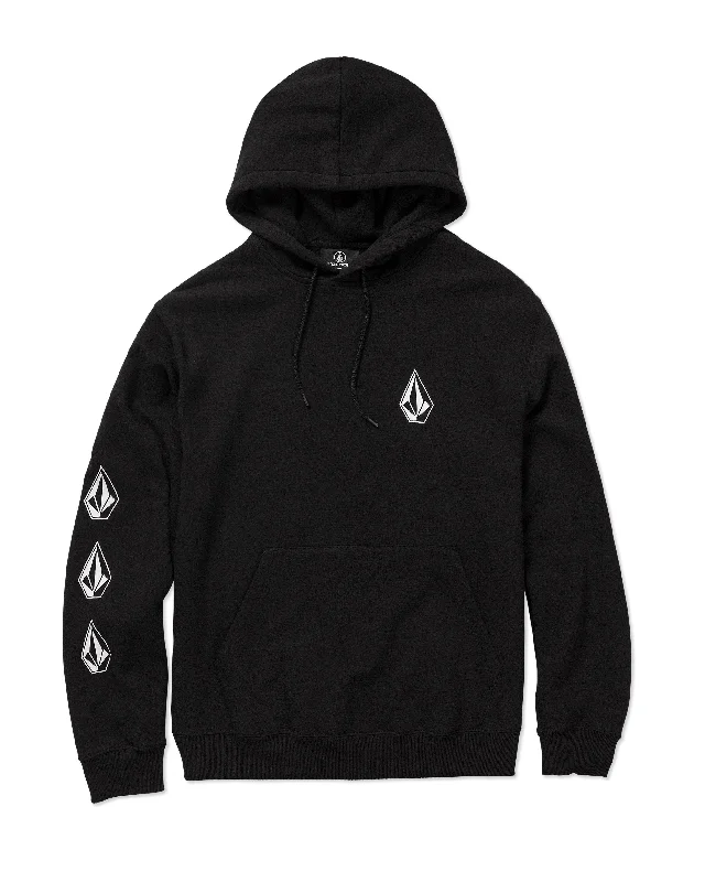 Iconic Stone Pullover Hoodie - Black