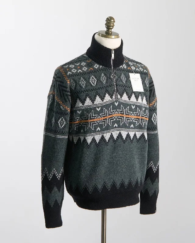 Quarter Zip Après Ski Fairisle Sweater