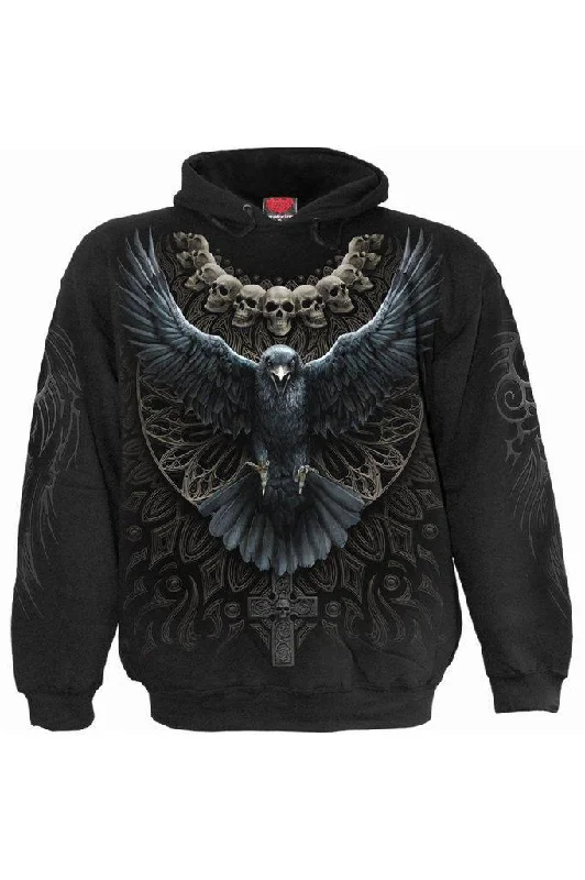 Raven Skull - Hoody Black