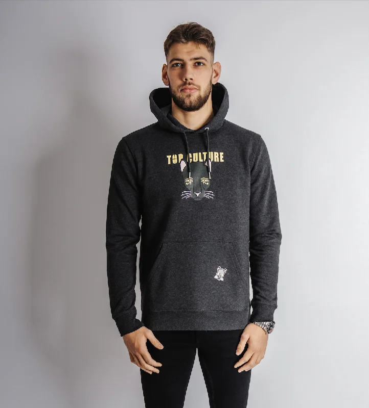 'Sechmet' dark grey hoodie - normal fit