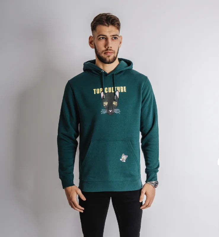 'Sechmet' green hoodie - normal fit