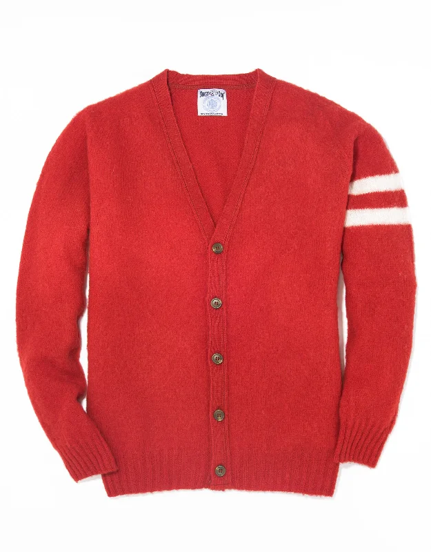 SHAGGY DOG UNIVERSITY CARDIGAN - RED