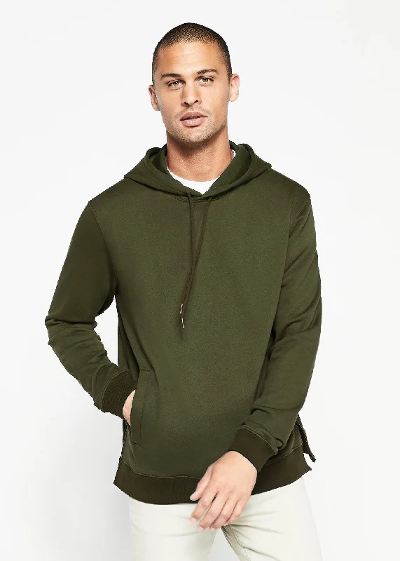 Side Zip Hoodie | Olive