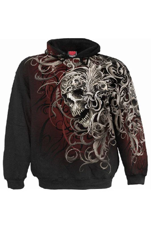 Skull Shoulder Wrap - Allover Hoody Black