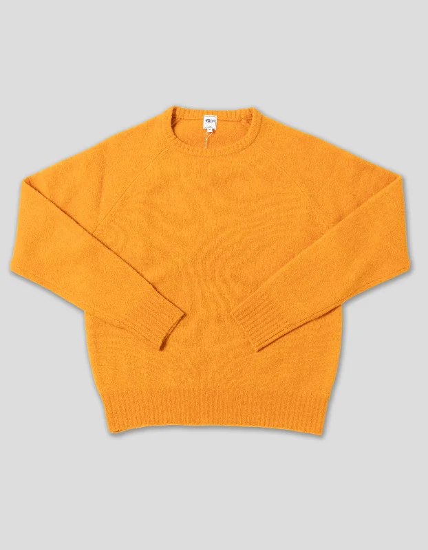 SOLID CREW NECK SWEATER - ORANGE